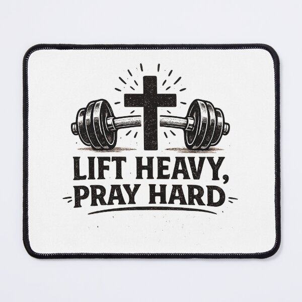Item preview, Lift Heavy, Pray Hard designed and sold by AllThePixels.