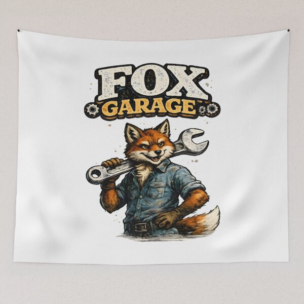 Item preview, Fox Garage Vintage Mascot designed and sold by Drofted.