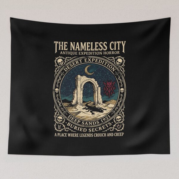 Item preview, The Nameless City Antique Expedition Horror HP Lovecraft Occult Desert designed and sold by Fenay Designs.