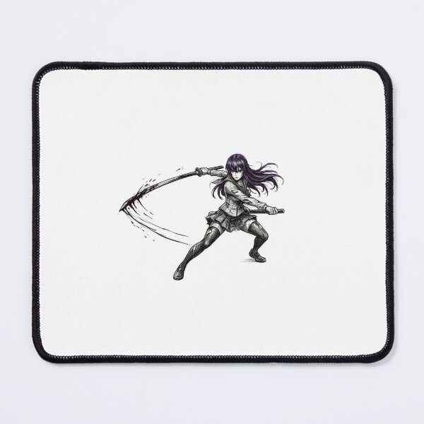 Item preview, Anime Warrior Girl with Katana Dynamic Action Art on Graphic Tee for Manga Fans designed and sold by TDZCOLLECTION.