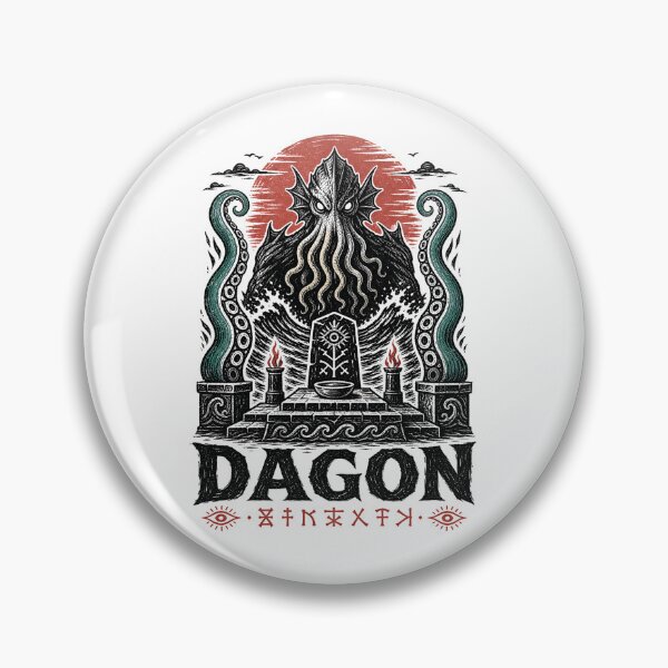 Artikelvorschau, Dagon Cosmic Horror Eldritch Sea Deity HP Lovecraft Cthulhu entworfen und verkauft von Fenay Designs.