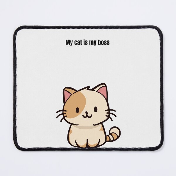 Item preview, My Cat Is My Boss Funny Cat Lover Quote T-Shirt Design designed and sold by Lylistudio.