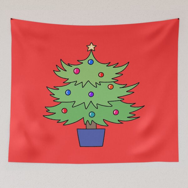Item preview, Cute Christmas Tree with Colorful Ornaments designed and sold by ubborn.