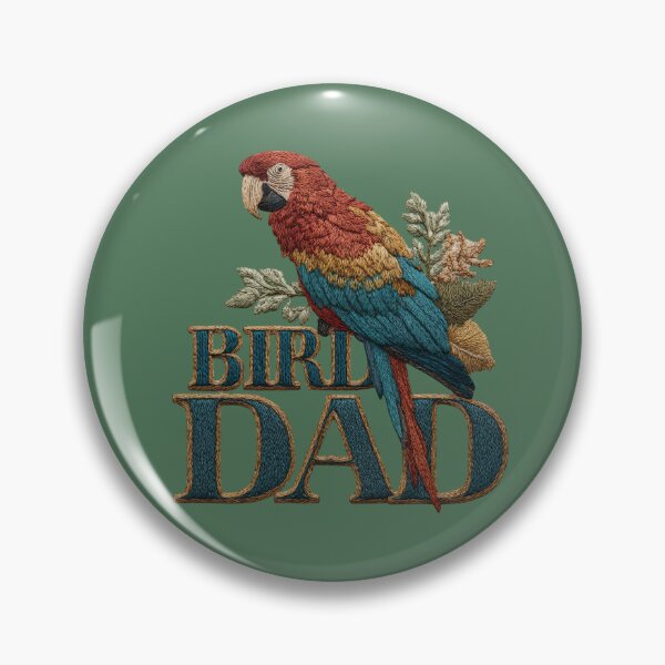 Item preview, Bird Dad Embroidered Parrot Design designed and sold by MegaNovaArt.