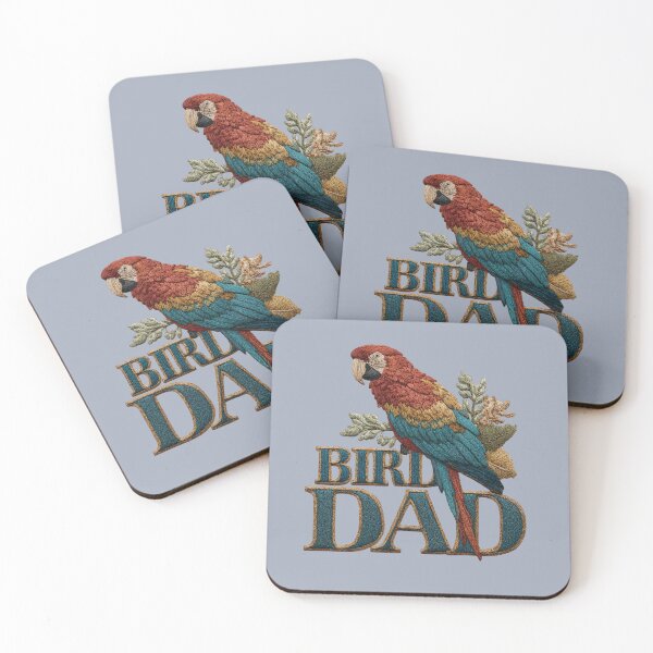 Item preview, Bird Dad Embroidered Parrot Design designed and sold by MegaNovaArt.
