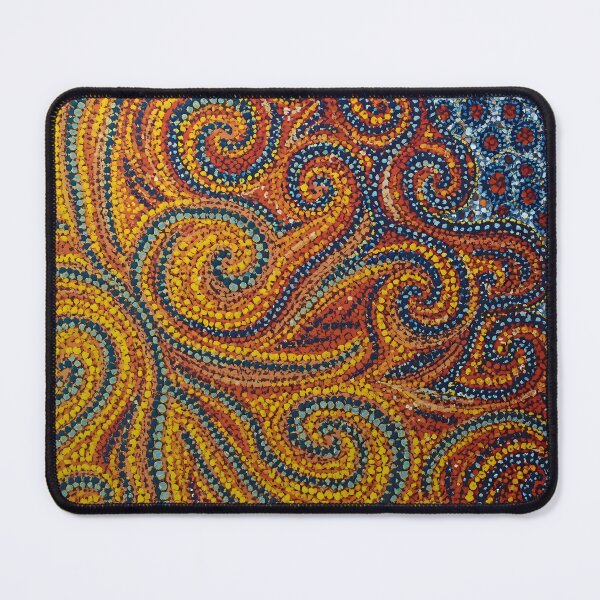 Item preview, Aboriginal Inspired Dot Art - Lava Sand Water Curls designed and sold by GrinGalore.