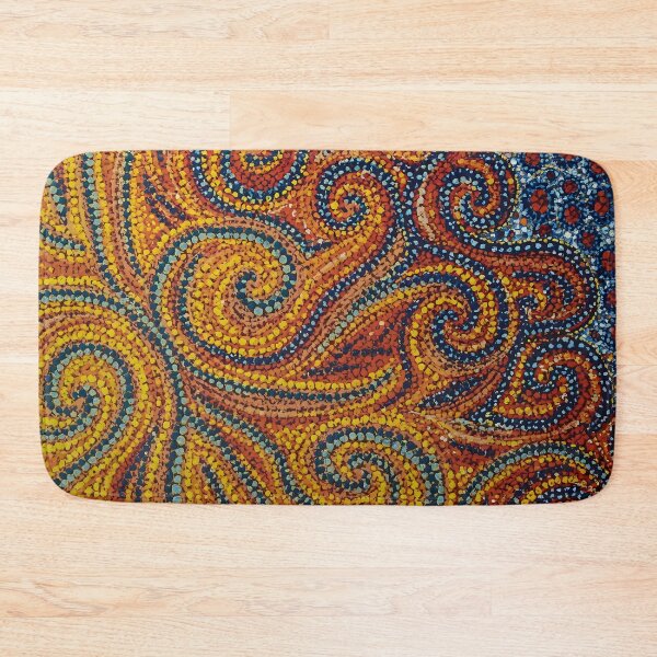 Item preview, Aboriginal Inspired Dot Art - Lava Sand Water Curls designed and sold by GrinGalore.