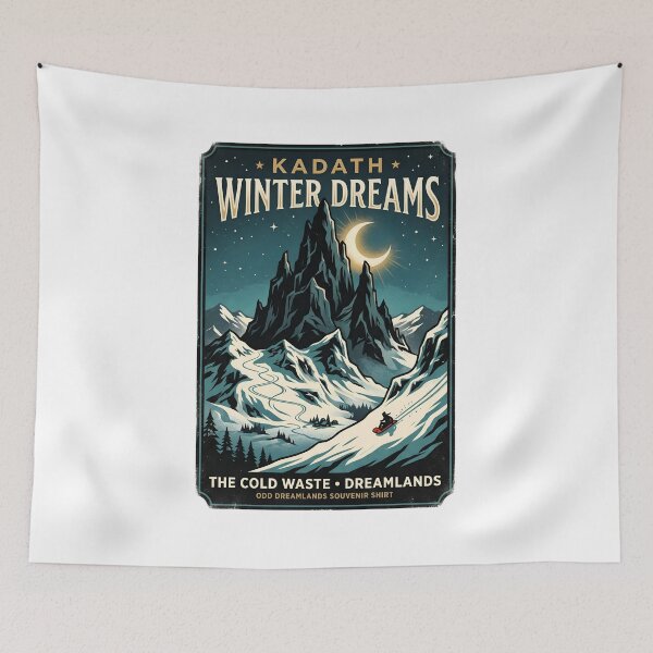 Item preview, Kadath Winter Dreams Dreamlands Vintage Travel Poster HP Lovecraft designed and sold by Fenay Designs.