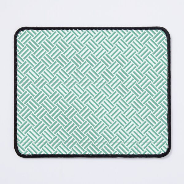 Item preview, White and Pastel Green basket weave designed and sold by pattern-archive.