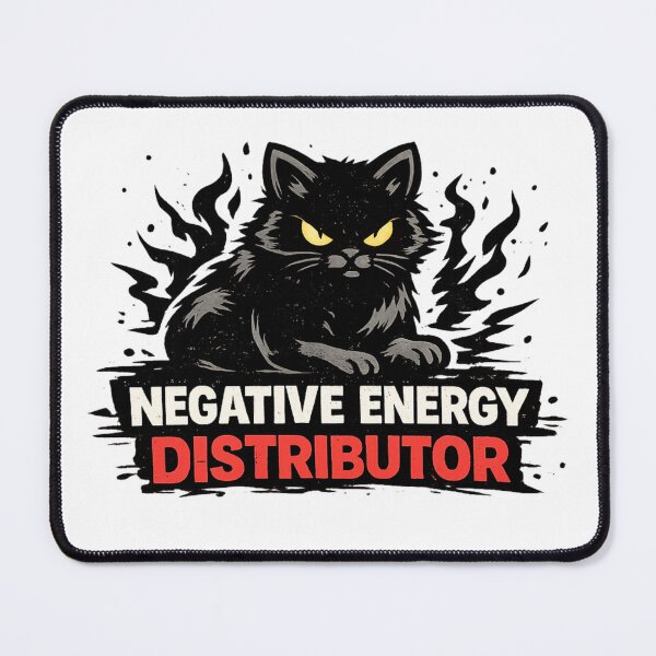 Item preview, Negative energy distributor funny cat designed and sold by GIFT4S.