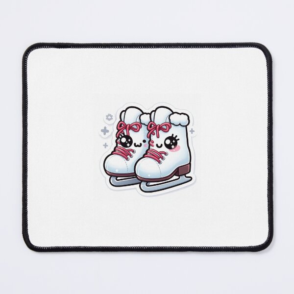 Item preview, Kawaii Christmas Ice Skates Sticker designed and sold by PastelPawsArt.