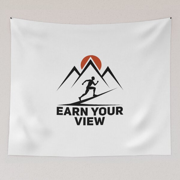 Item preview, Earn Your View – Minimalist Motivational Hiking Design designed and sold by SzymonC000zyArt.