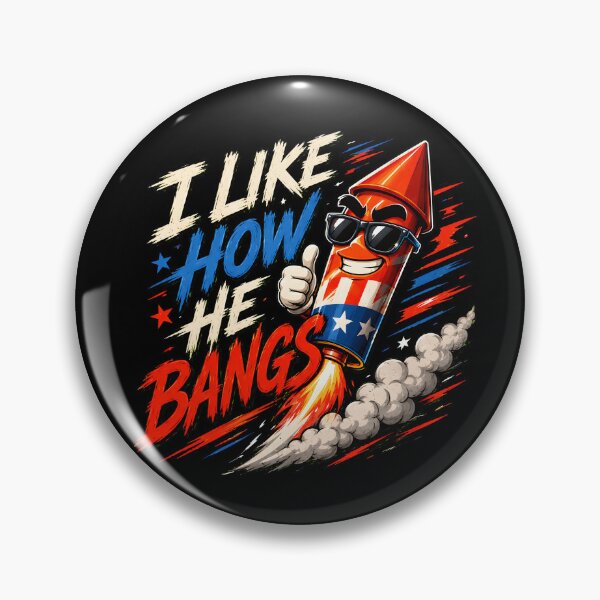 Item preview, I Like How He Bangs Firework Couple Humor designed and sold by Marblaes00.