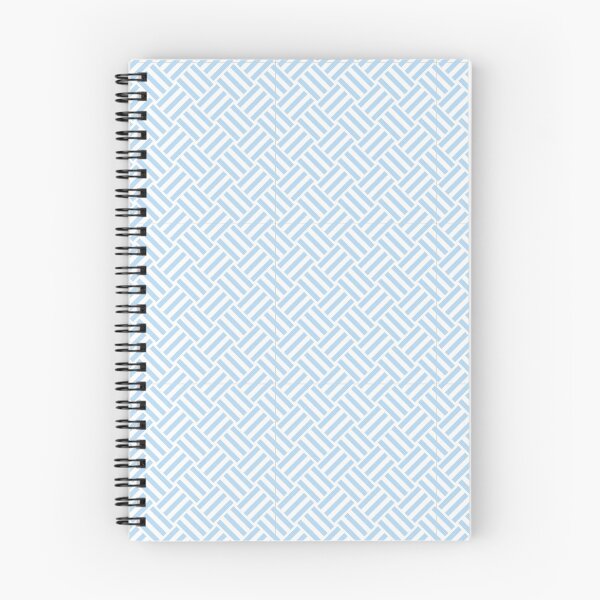 Item preview, White and Ice Blue basket weave designed and sold by pattern-archive.