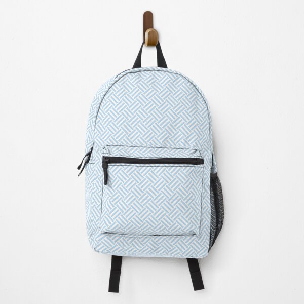 Item preview, White and Ice Blue basket weave designed and sold by pattern-archive.