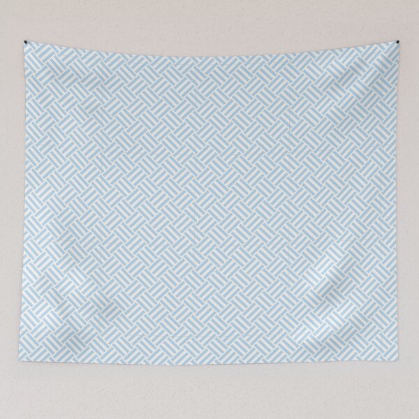 Item preview, White and Ice Blue basket weave designed and sold by pattern-archive.