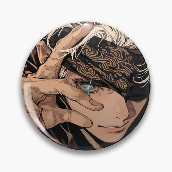 Item preview, Mystic White-Haired Blindfolded Warrior | Dark Fantasy Anime Style Portrait | Celestial Eyes Wall Art designed and sold by Dyan4.