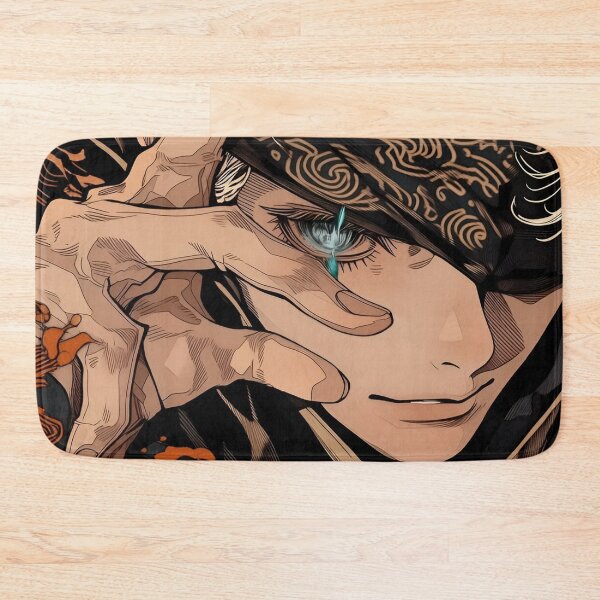 Item preview, Mystic White-Haired Blindfolded Warrior | Dark Fantasy Anime Style Portrait | Celestial Eyes Wall Art designed and sold by Dyan4.