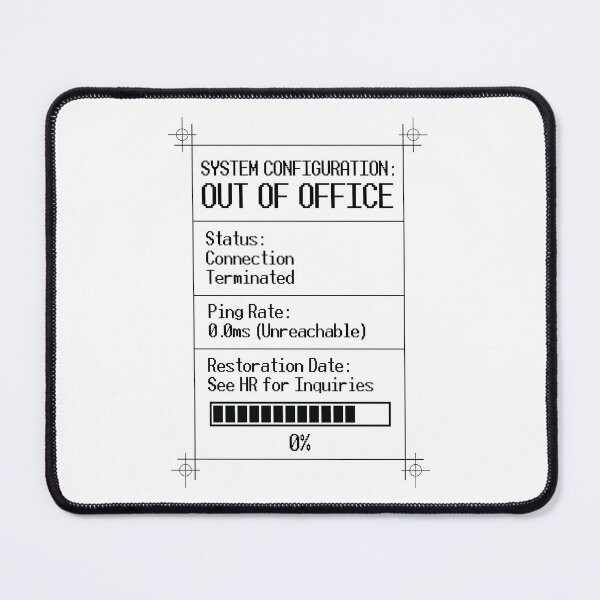 Item preview, Funny Out of Office Tech Sticker Sarcastic Corporate Server Shutdown Decal designed and sold by MadCatDesign77.