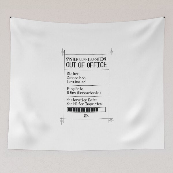 Item preview, Funny Out of Office Tech Sticker Sarcastic Corporate Server Shutdown Decal designed and sold by MadCatDesign77.