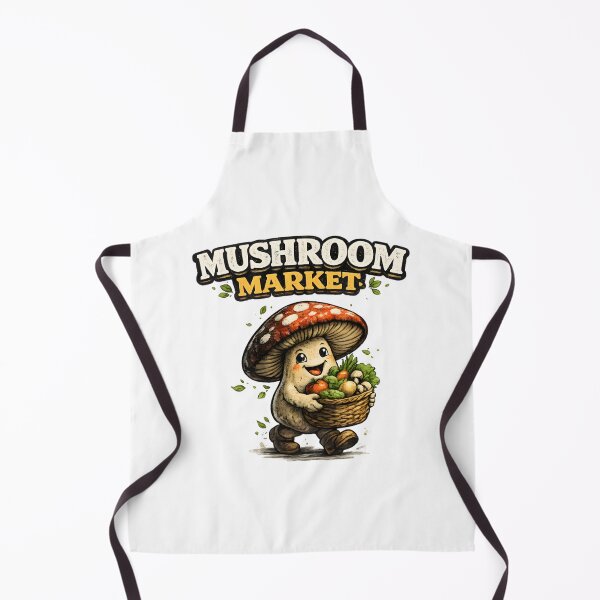 Item preview, Mushroom Market Vintage Mascot designed and sold by Drofted.