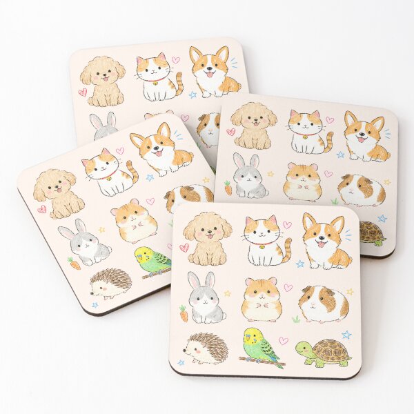 Item preview, Cute Crayon Style Pet Friends designed and sold by 0606PM.