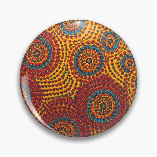 Item preview, Aboriginal Inspired Dot Art - Lava Sand Water Circles designed and sold by GrinGalore.