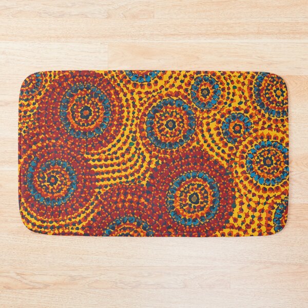 Item preview, Aboriginal Inspired Dot Art - Lava Sand Water Circles designed and sold by GrinGalore.