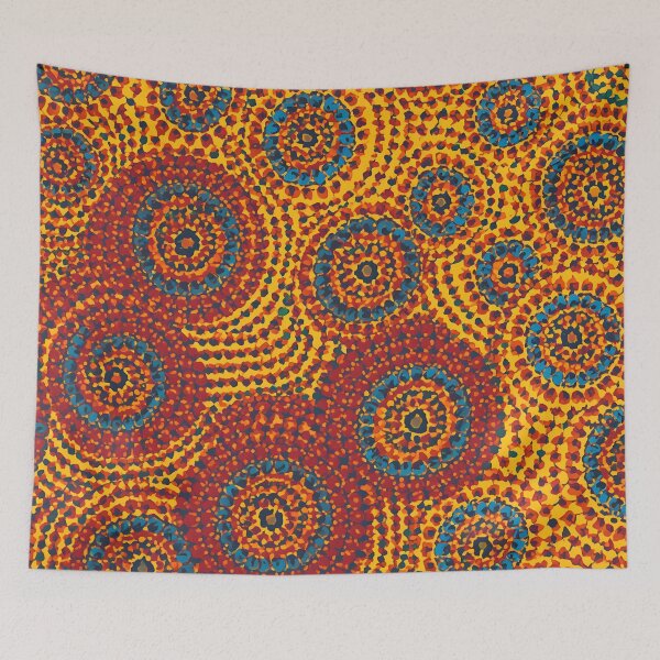 Item preview, Aboriginal Inspired Dot Art - Lava Sand Water Circles designed and sold by GrinGalore.