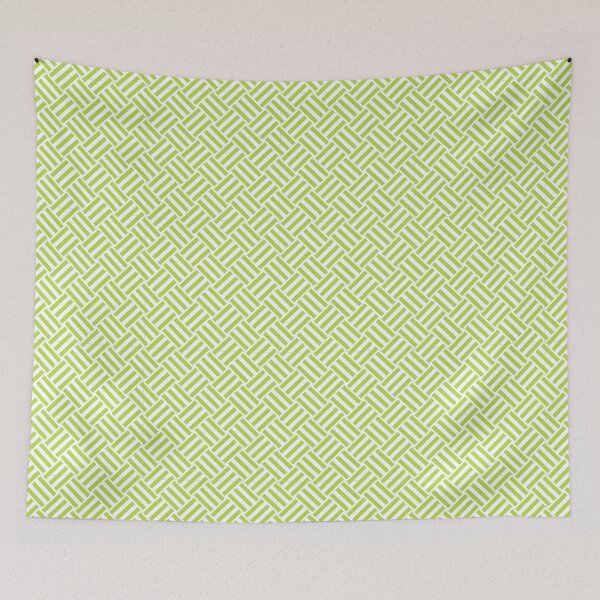 Item preview, White and Lime basket weave designed and sold by pattern-archive.