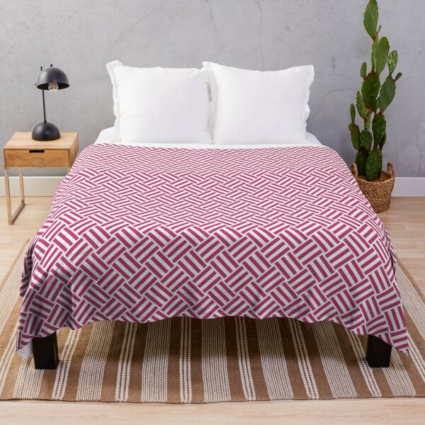 Item preview, White and Magenta basket weave designed and sold by pattern-archive.