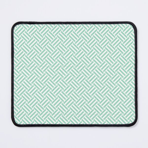 Item preview, White and Mint basket weave designed and sold by pattern-archive.