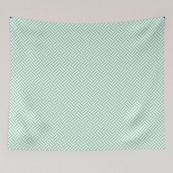 Item preview, White and Mint basket weave designed and sold by pattern-archive.