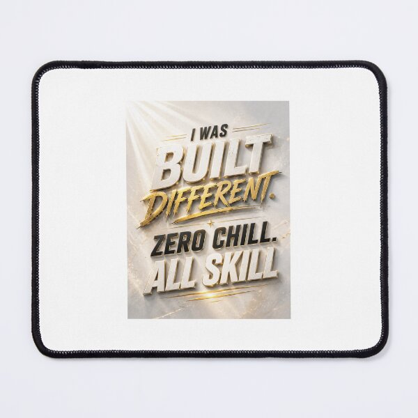 Item preview, "Built Different" + "Zero Chill All Skill" + "Gold Quote"  designed and sold by MOTIV8URSELF.