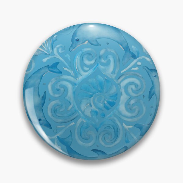 Item preview, Serene Symmetrical Dolphin Watercolor Artwork designed and sold by PandaTShirtShop.