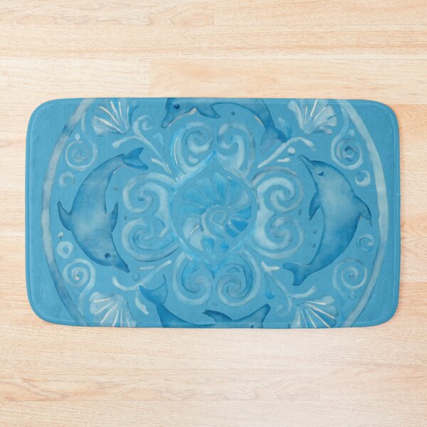 Item preview, Serene Symmetrical Dolphin Watercolor Artwork designed and sold by PandaTShirtShop.
