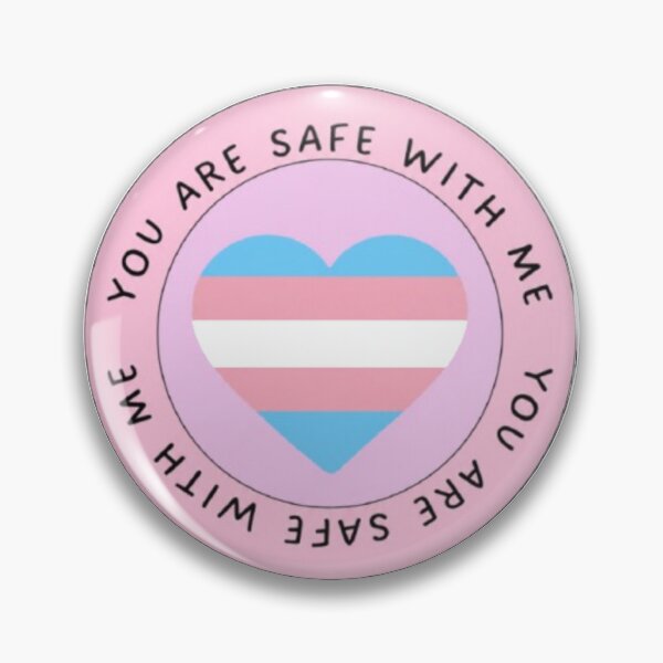 Item preview, You are safe with me trans pride designed and sold by happy-beans.