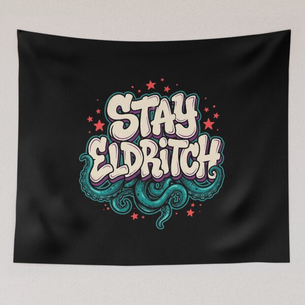Item preview, Stay Eldritch Streetwear Bubble Graffiti Cthulhu Tentacles designed and sold by Fenay Designs.