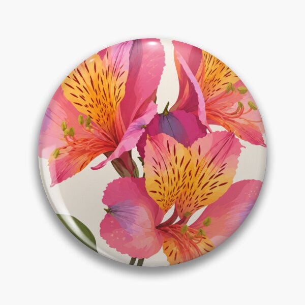 Item preview, Pink Alstroemeria Flower Bouquet Illustration designed and sold by minbadesign.