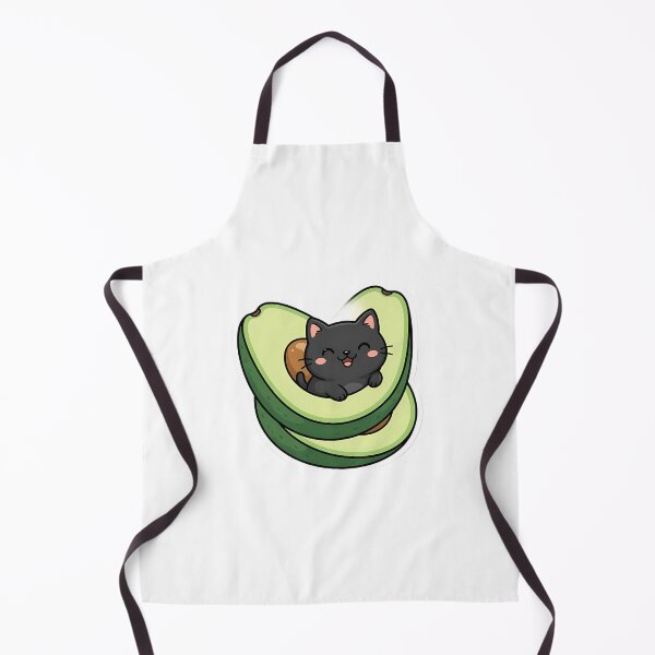 Item preview, Cute Kawaii Avocado Black Cat Sticker designed and sold by YALLABUY.