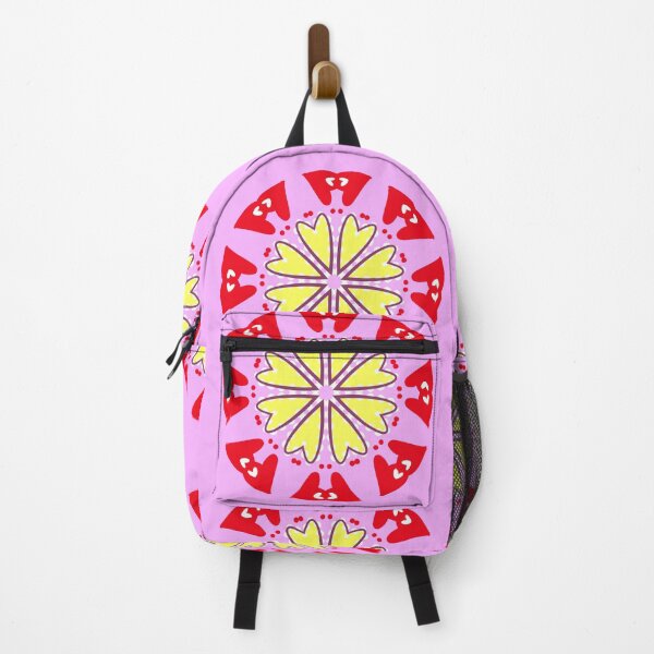 Item preview, Pink and Red Heart Flower Mandala Pattern designed and sold by Tinsleybluebell.