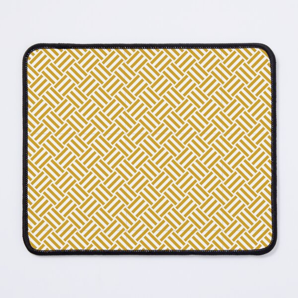 Item preview, White and Mustard basket weave designed and sold by pattern-archive.