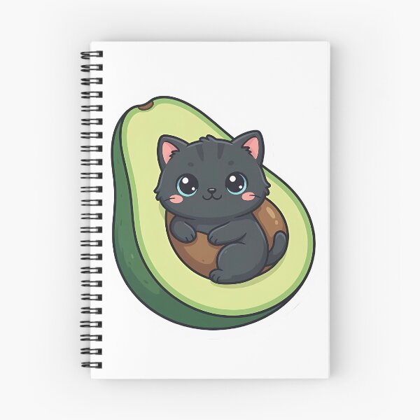 Item preview, Cute Kawaii Avocado Black Cat Sticker designed and sold by YALLABUY.