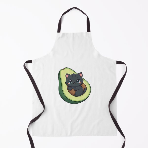 Item preview, Cute Kawaii Avocado Black Cat Sticker designed and sold by YALLABUY.