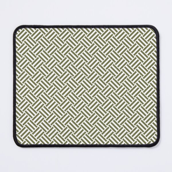 Item preview, White and Olive basket weave designed and sold by pattern-archive.