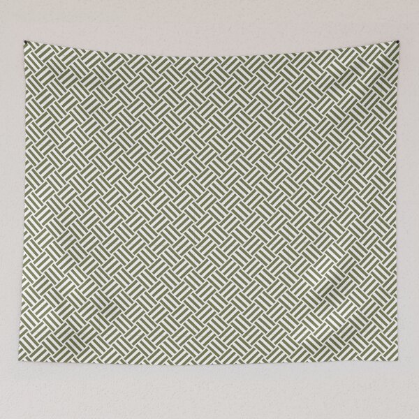 Item preview, White and Olive basket weave designed and sold by pattern-archive.