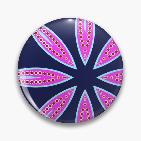 Item preview, Navy and Magenta Starburst Geometric Pattern designed and sold by Tinsleybluebell.