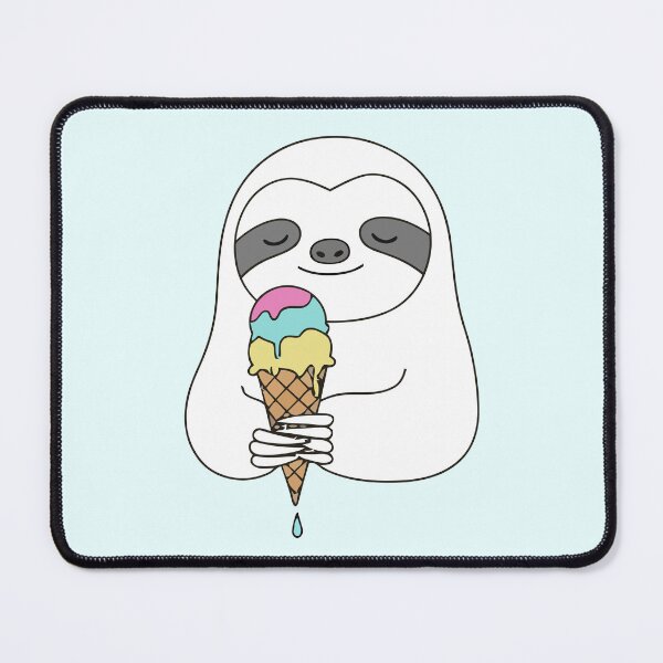Item preview, Cute Sloth Holding Sweet Ice Cream Cone designed and sold by Amir Faysal.