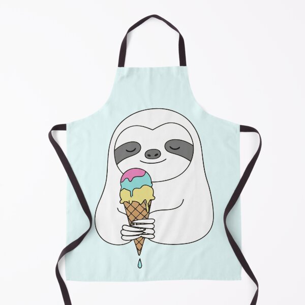 Item preview, Cute Sloth Holding Sweet Ice Cream Cone designed and sold by Amir Faysal.