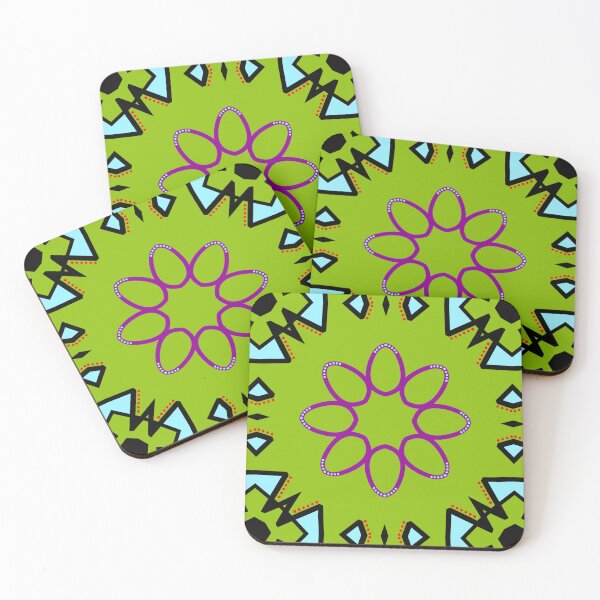 Item preview, Bold Green, Blue and Purple Geometric Mandala designed and sold by Tinsleybluebell.